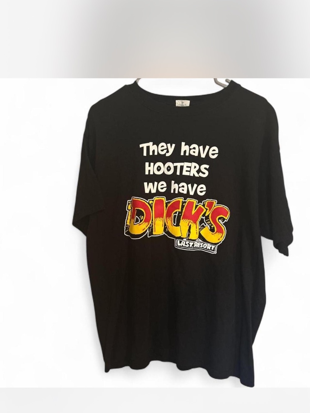 Anvil Black Graphic Tee "They have HOOTERS we have DICK'S"